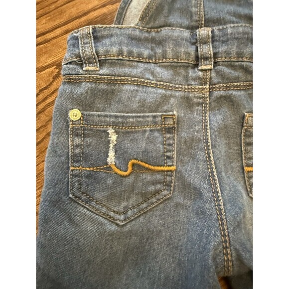 Seven For All Mankind Bib Overalls Girls Size 2 T Distressed Pants - Picture 9 of 9